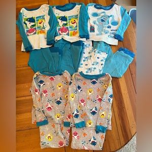 Bundle of toddler boys pajamas